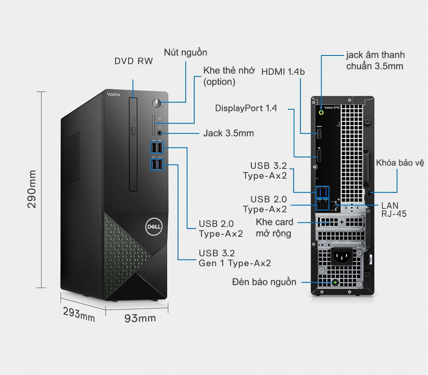 Máy tính DeLL đồng bộ VOSTRO 3020 I5-13400/8-512